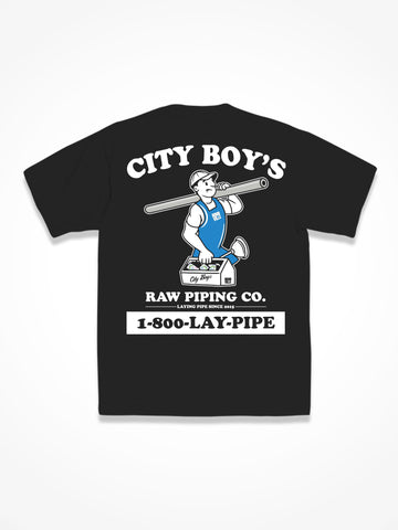 City Boys Plumbing Tee - Black