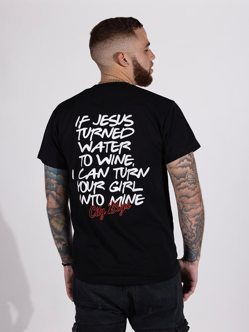 Water To Wine Tee - Black