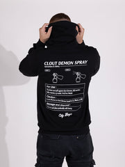 Clout Demon Spray Hoodie - Black