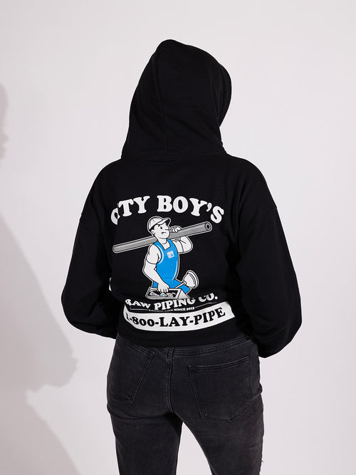 Raw Piping Co Hoodie - Black