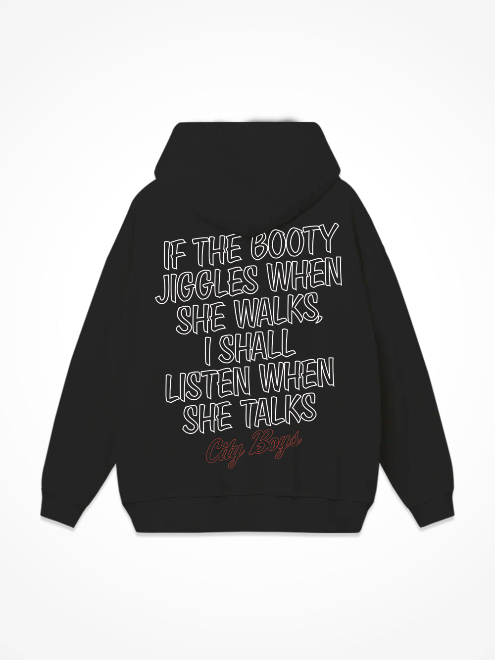 Booty Jiggles - Black Hoodie