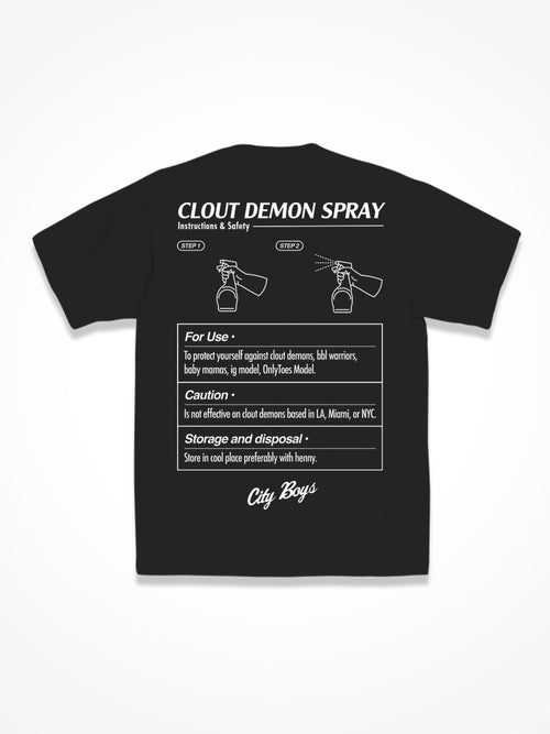 Clout Demon Spray Tee - Black