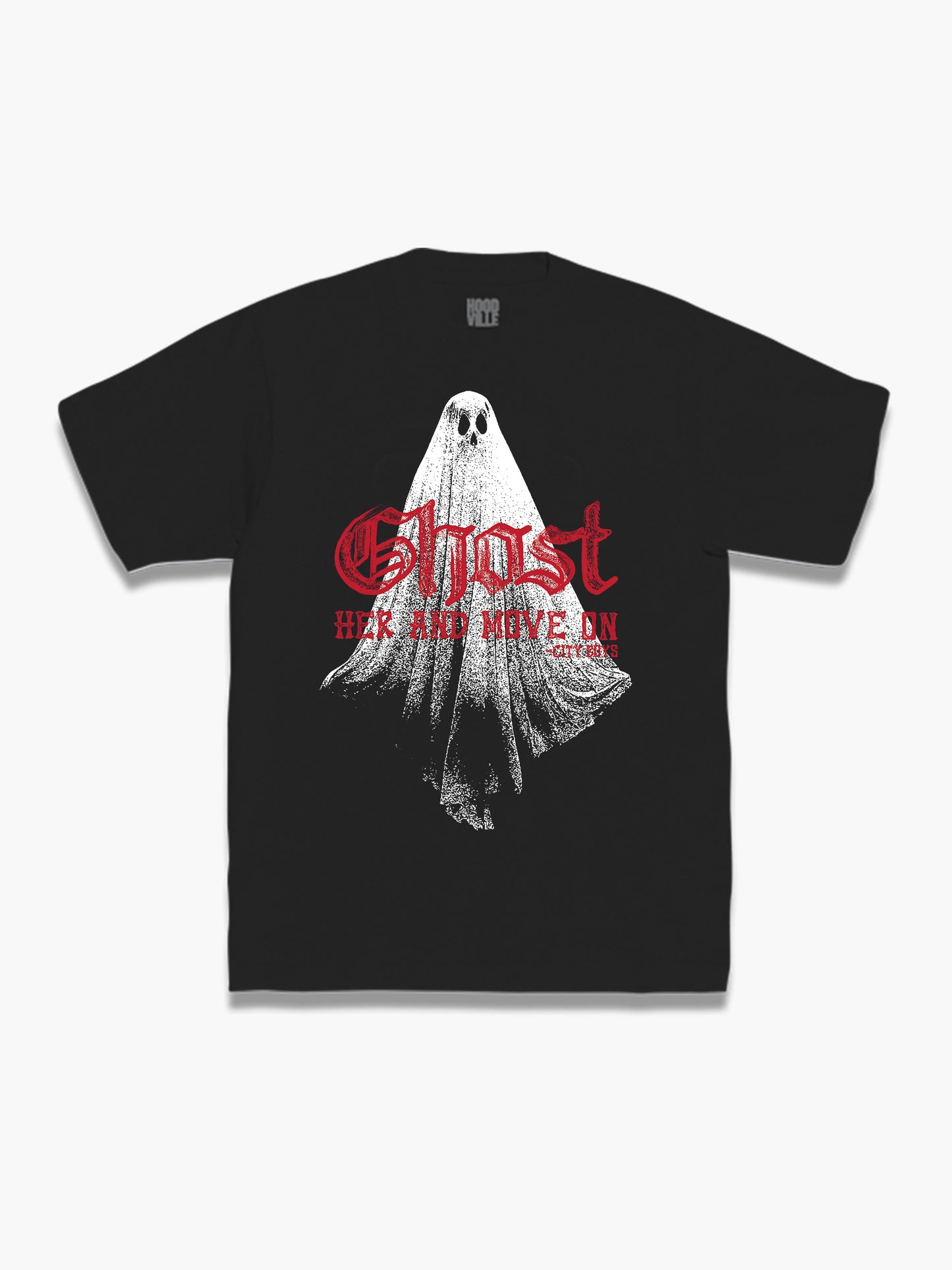 Ghost Her & Move On Tee - Black