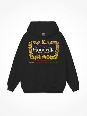 WYD U UP Embroidered Hoodie - Black
