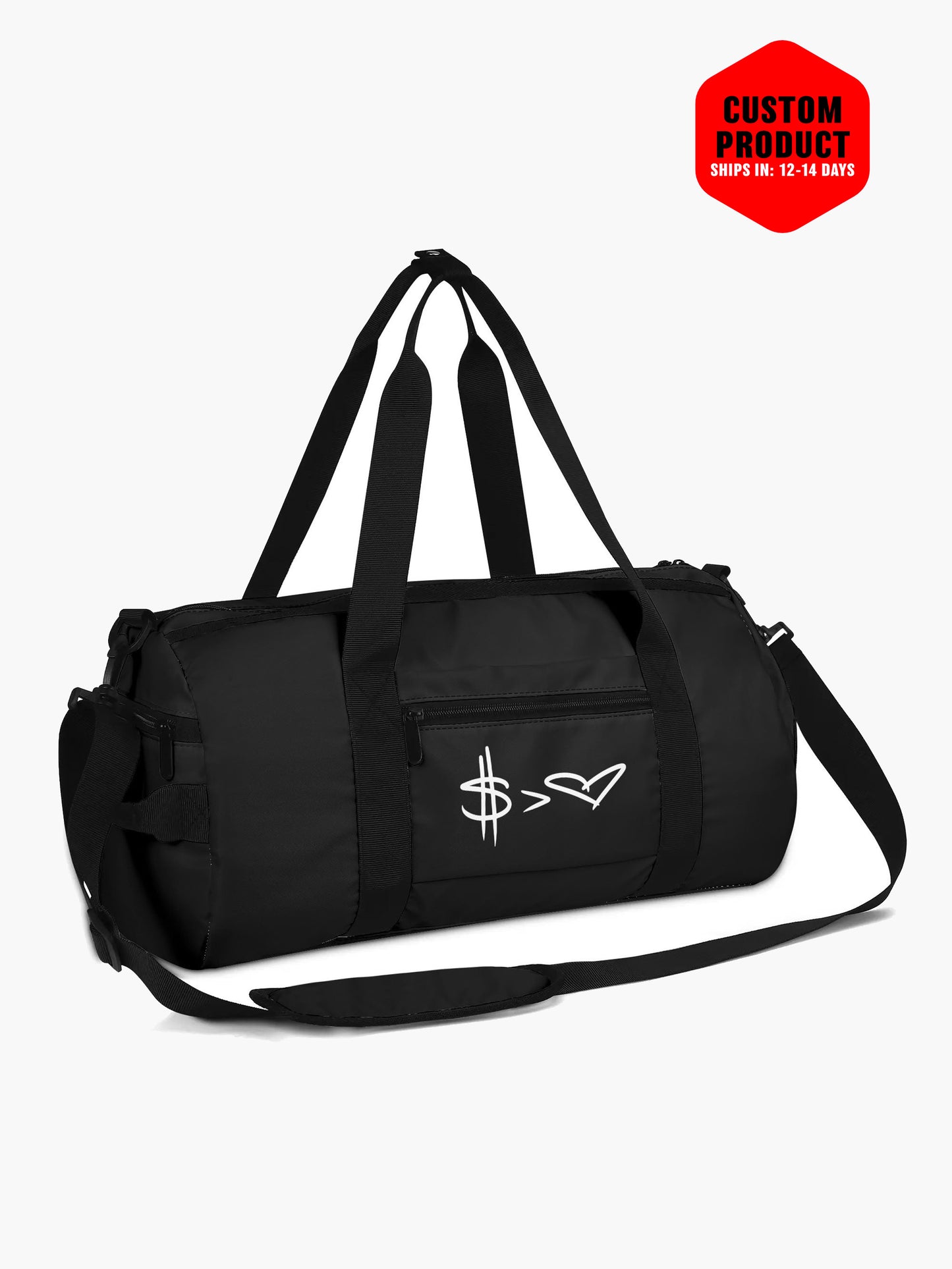 Money over Love Duffle Bag - Black