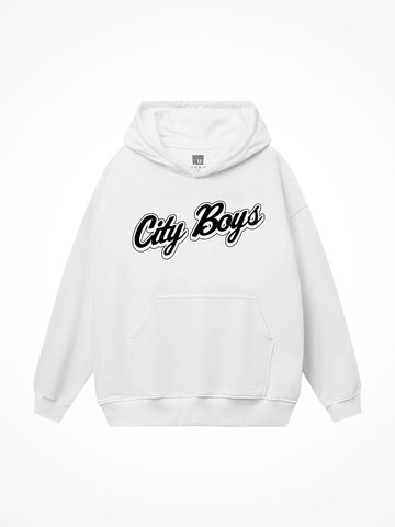 City Boys OG Hoodie - White On Black