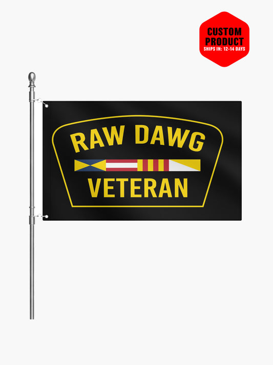 Raw Dawg Veteran Flag 3x5 ft