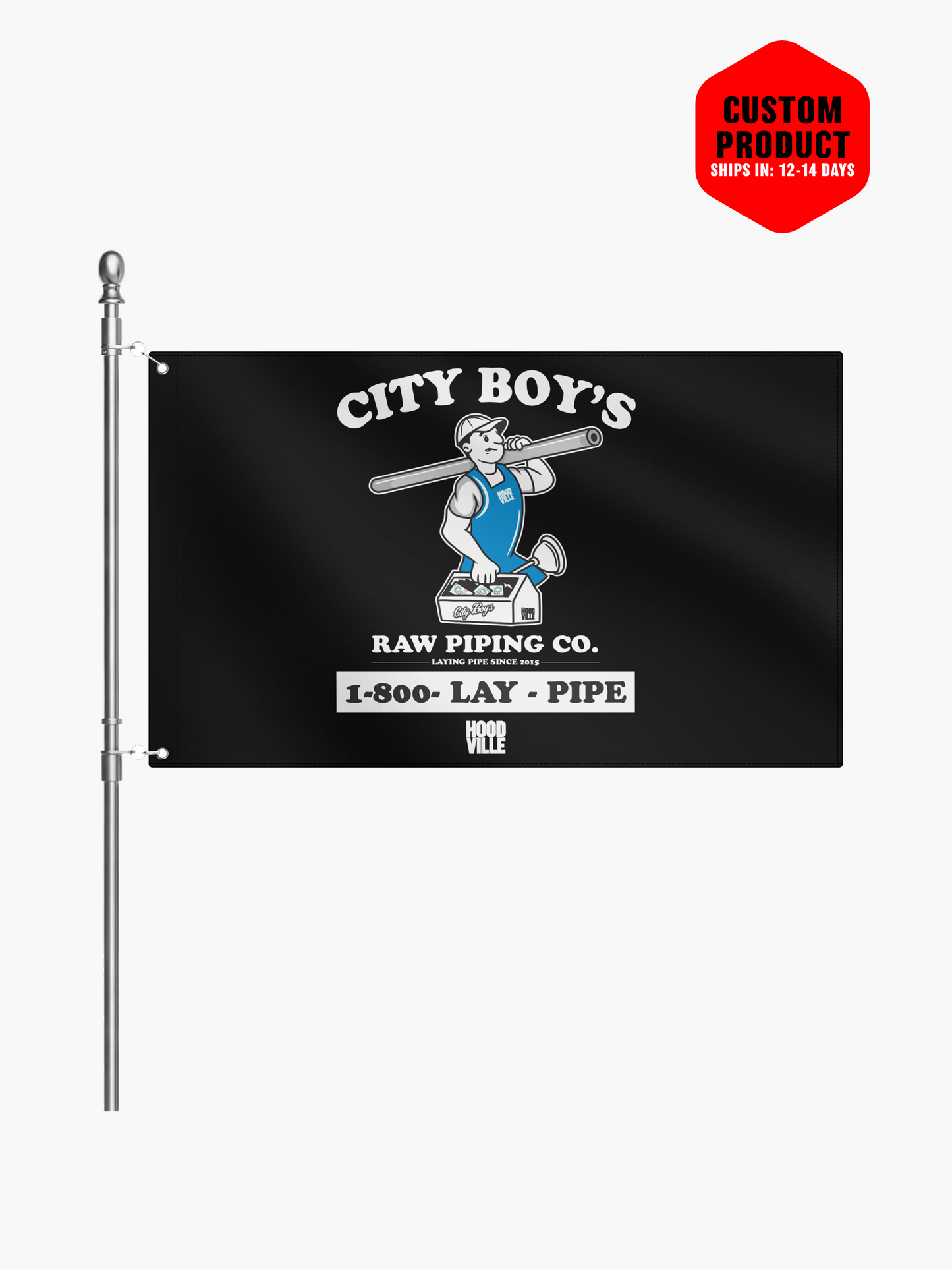 Raw Piping Co 3x5 Ft Flag