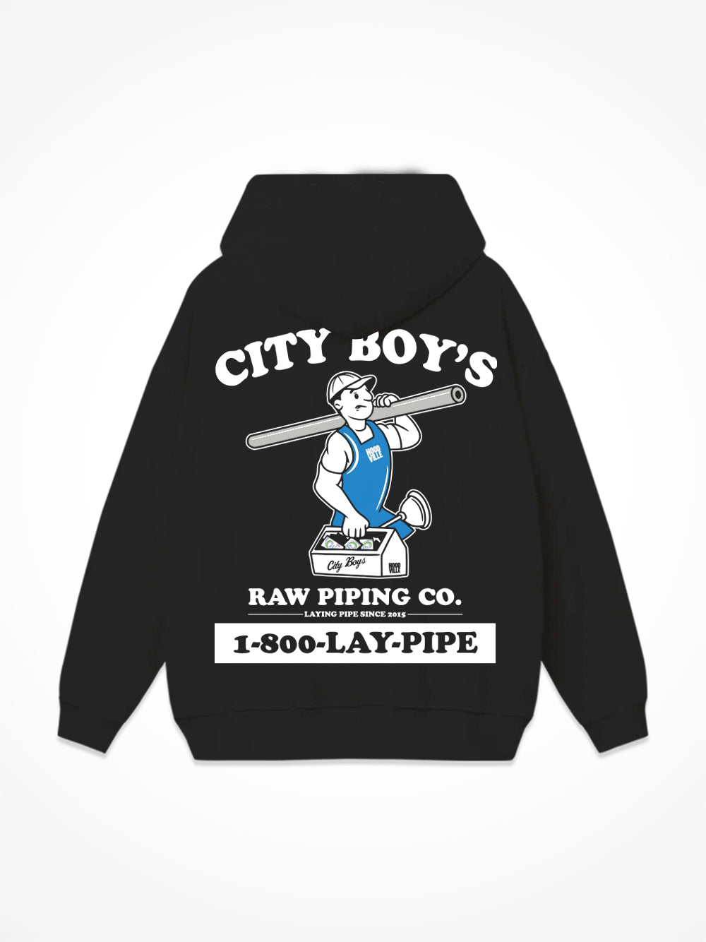 Raw Piping Co - Black Hoodie