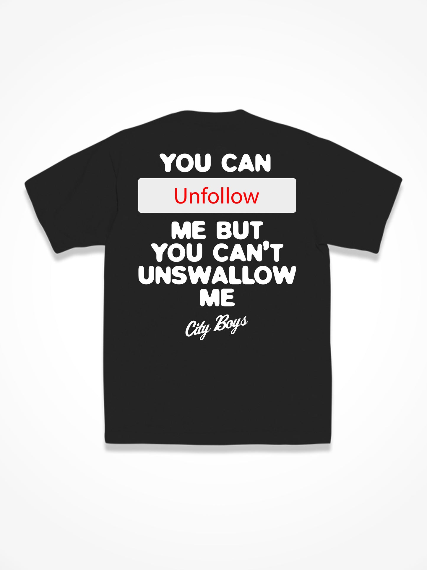 Unfollow Me - Black Tee