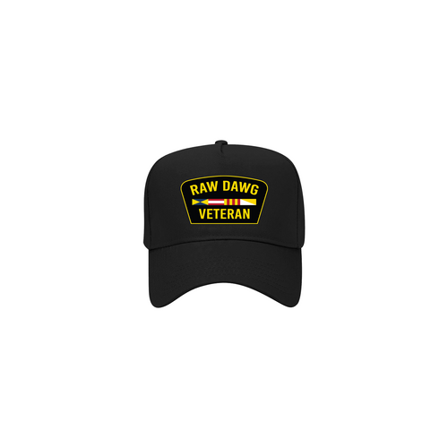 Raw Dawg Veteran Trucker Hat - Black