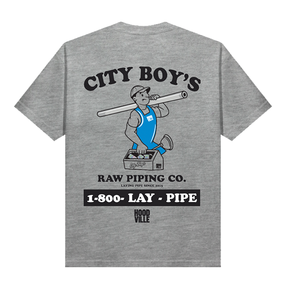 Lay Pipe T-Shirt - Heather Grey